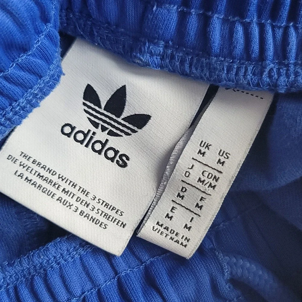 Adidas Originals Mens M (32-34) Blue Trefoil TNT Tape Poly Shorts Bold CE4818